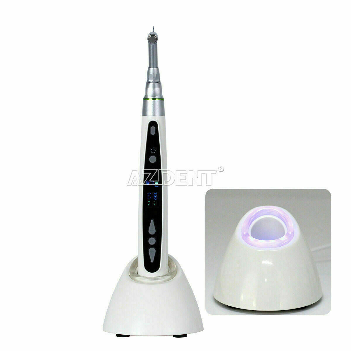 Wireless Dental LED Mini Endo Motor 16:1 Reduction Contra Angle Root Canal