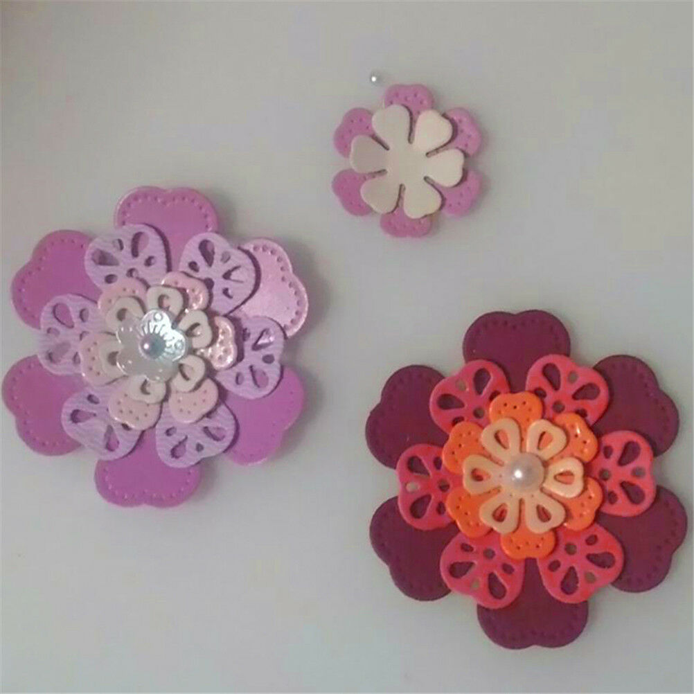 Lovely Bloosom Flower Cutting Dies Scrapbooking PhotoDecor Embossing Makin.l8