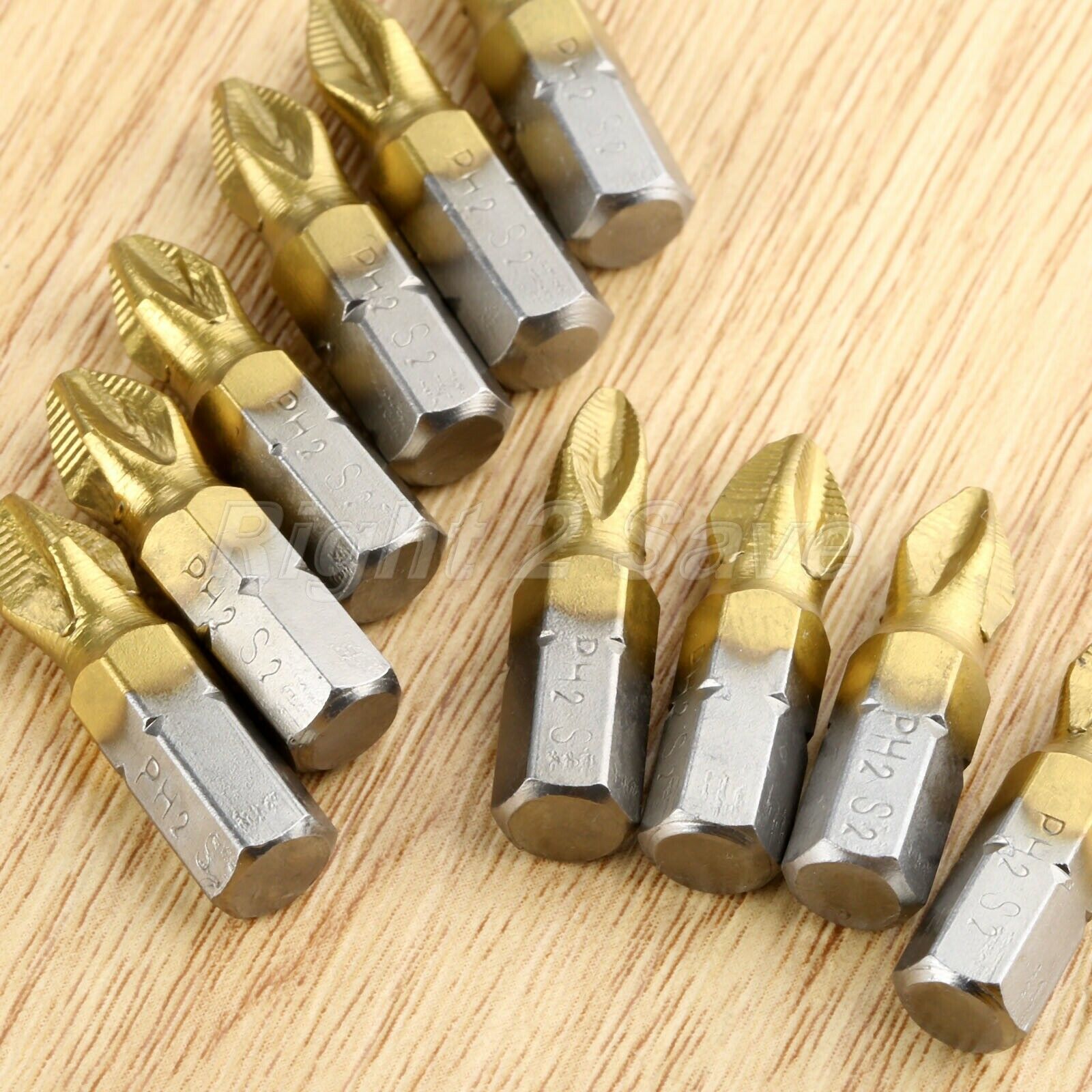 10PC 20mm Hex Shank PH2 Screwdriver Bits For Impact Drill Cross Head Screwdriver