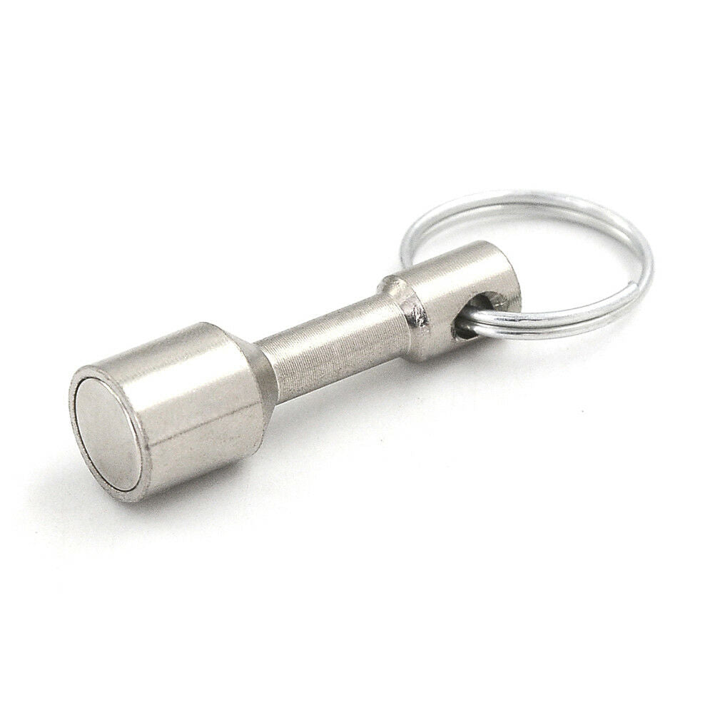 Super strong metal neodymium magnet keychain split ring pocket keyring hold WF