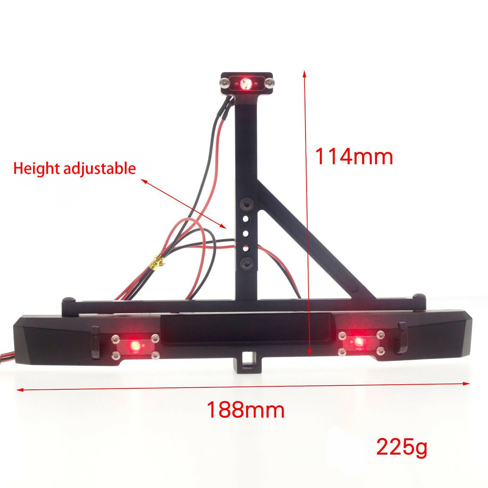 Metal ARB Rear Bumper with Tow Hook for TRX-4 TRX-6 YK SCX10 RC Car Accessories