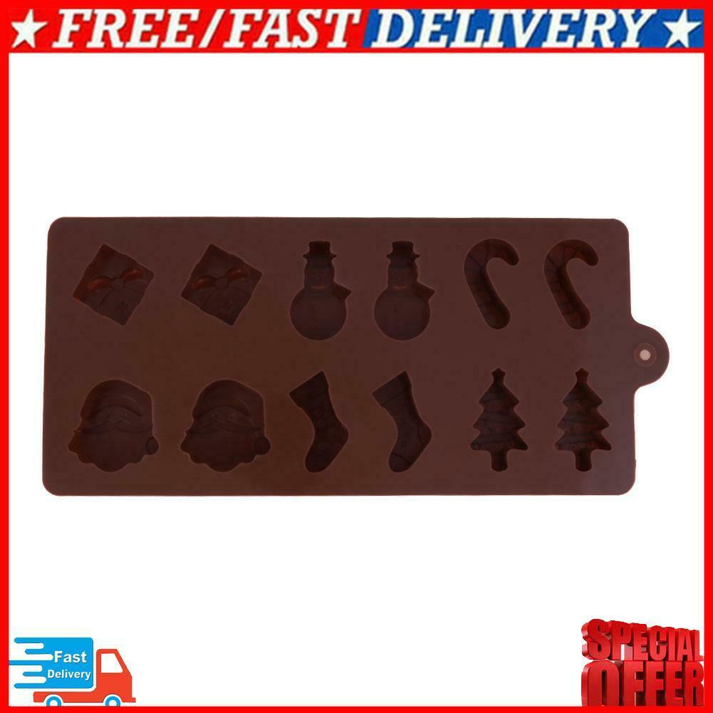 Christmas Silicone Cake Cookie Mold DIY Fondant Chocolate Baking Tool  @