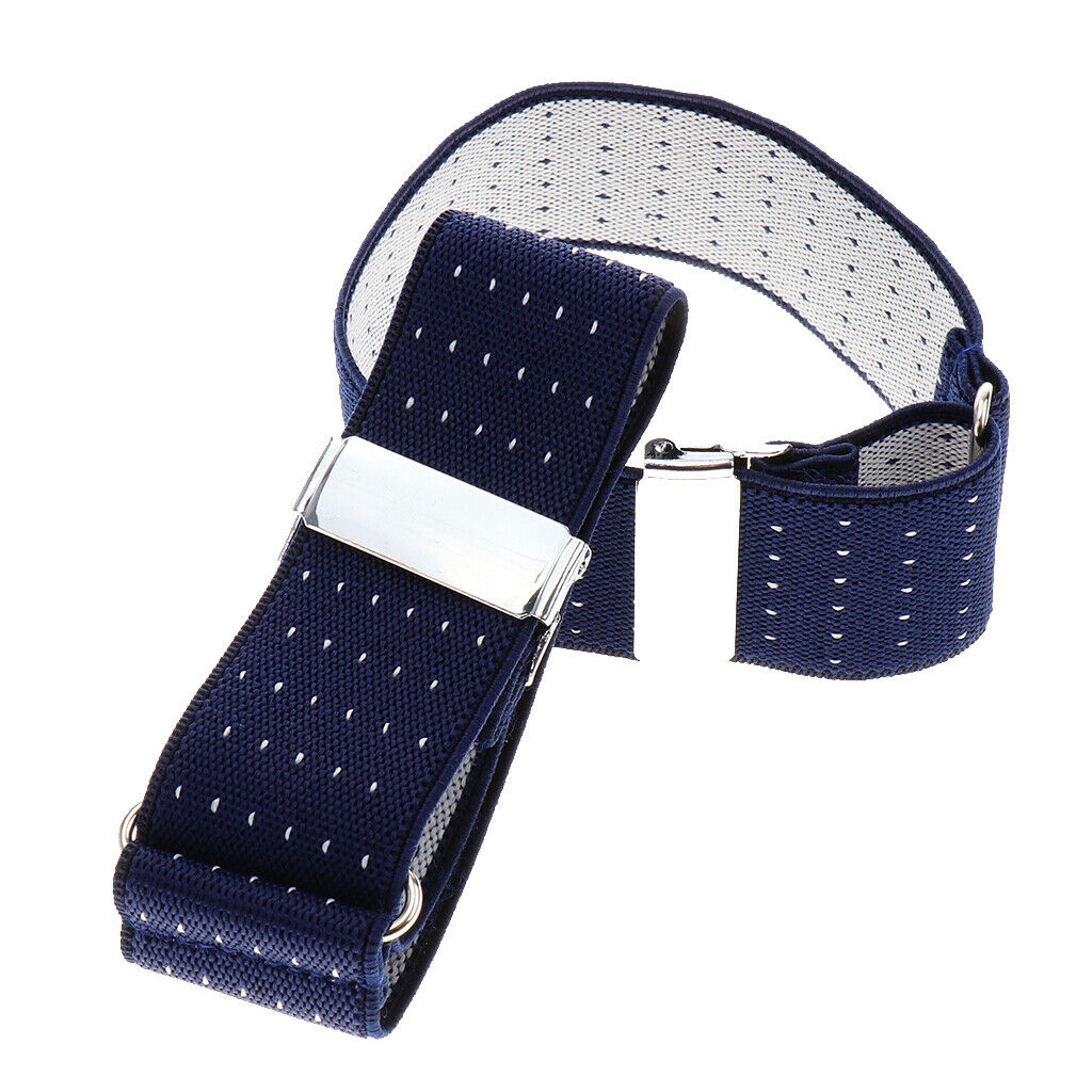 2pairs Men's Non Slip Arm Garter Adjustable Jacquard Cuff Holder Metal Clip