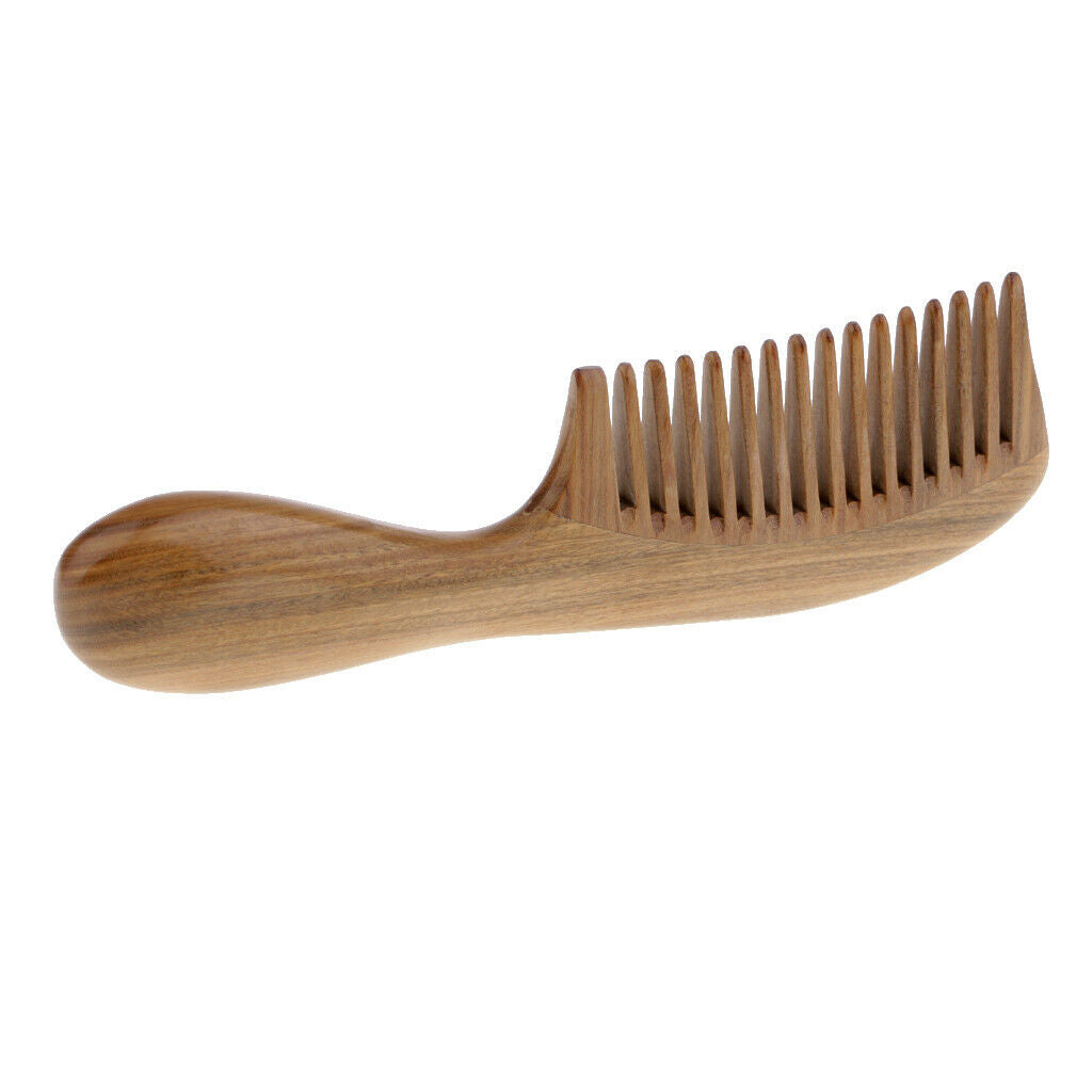 Natural Green Sandalwood Scent Wooden Comb Handmade Massage Hair Care Comb