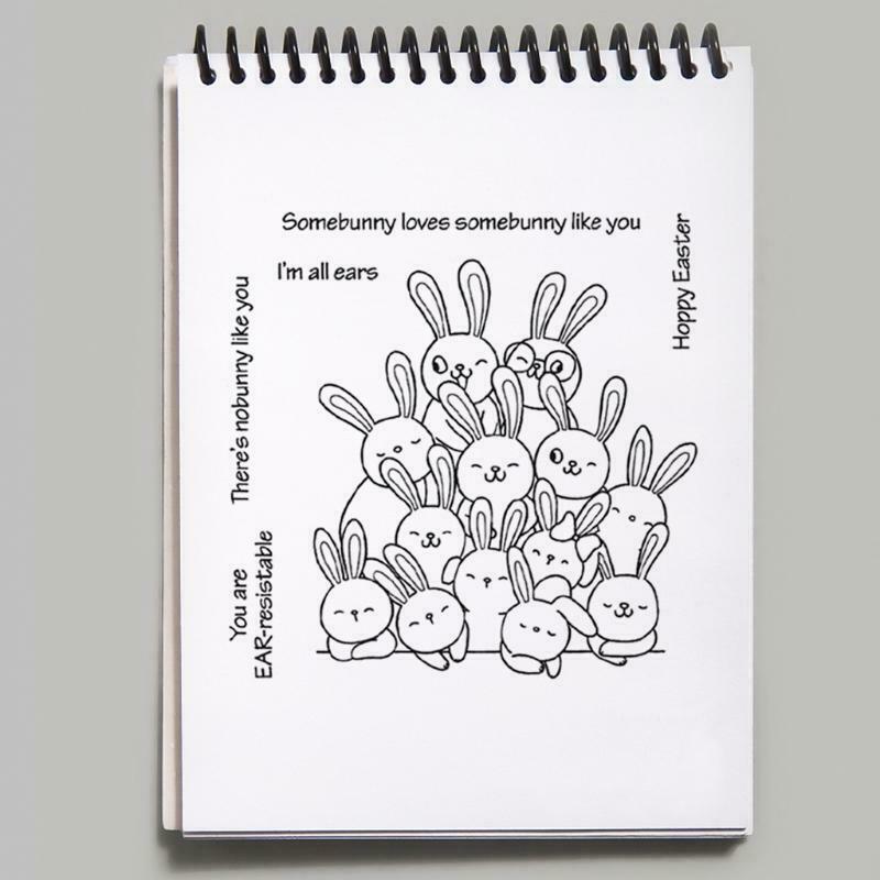 Easter Cute Rabbit Silicone Clear Seal Stamp DIY Scrapbooking Stamps Photo Decor
