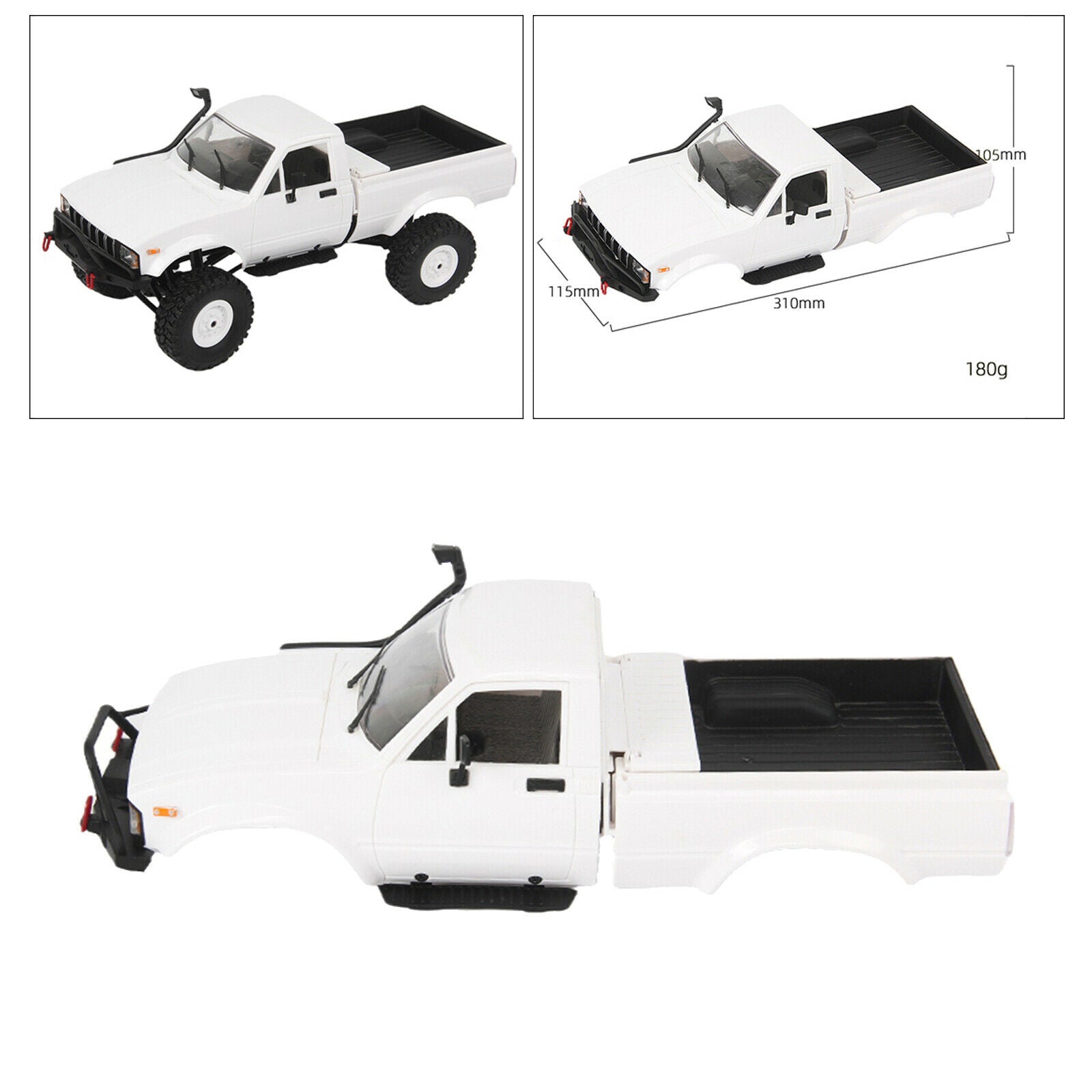 RC Car Shell Cover Upgrades Parts Kit Fits WPL C14 C24 RC Truck Off-road
