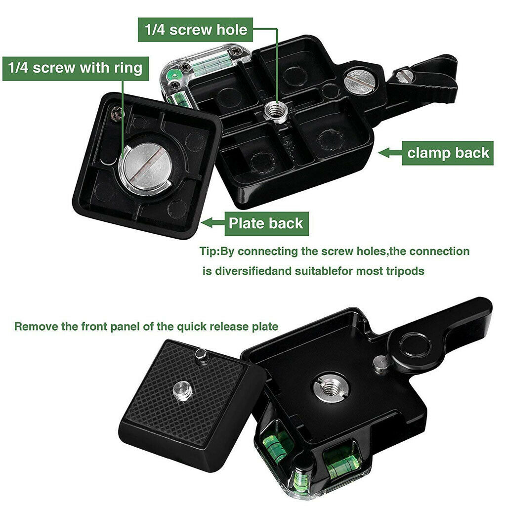 Tripod ball head adapter quick release plate for Canon Nikon Sony