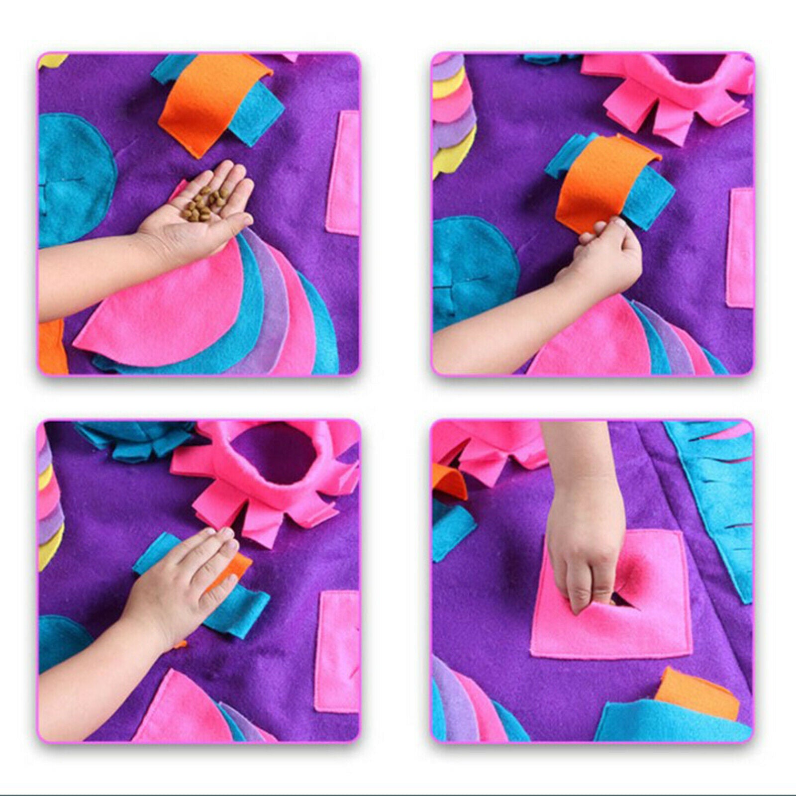 Pet Snuffle Mat Lick Pad Puzzle Slow Feeding Mat Travel Use Indoor Outdoor