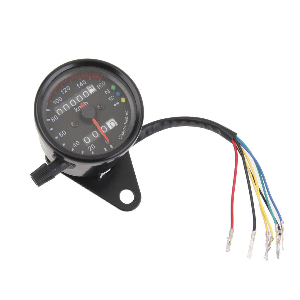 12V Universal Dual Speedometer Motorcycle Tachometer Odometer & Backlight