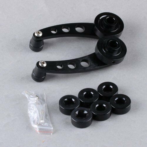 2 pcs Universal BLACK Chrome Aluminum Car SUV Window/Door/Winder Crank Handles