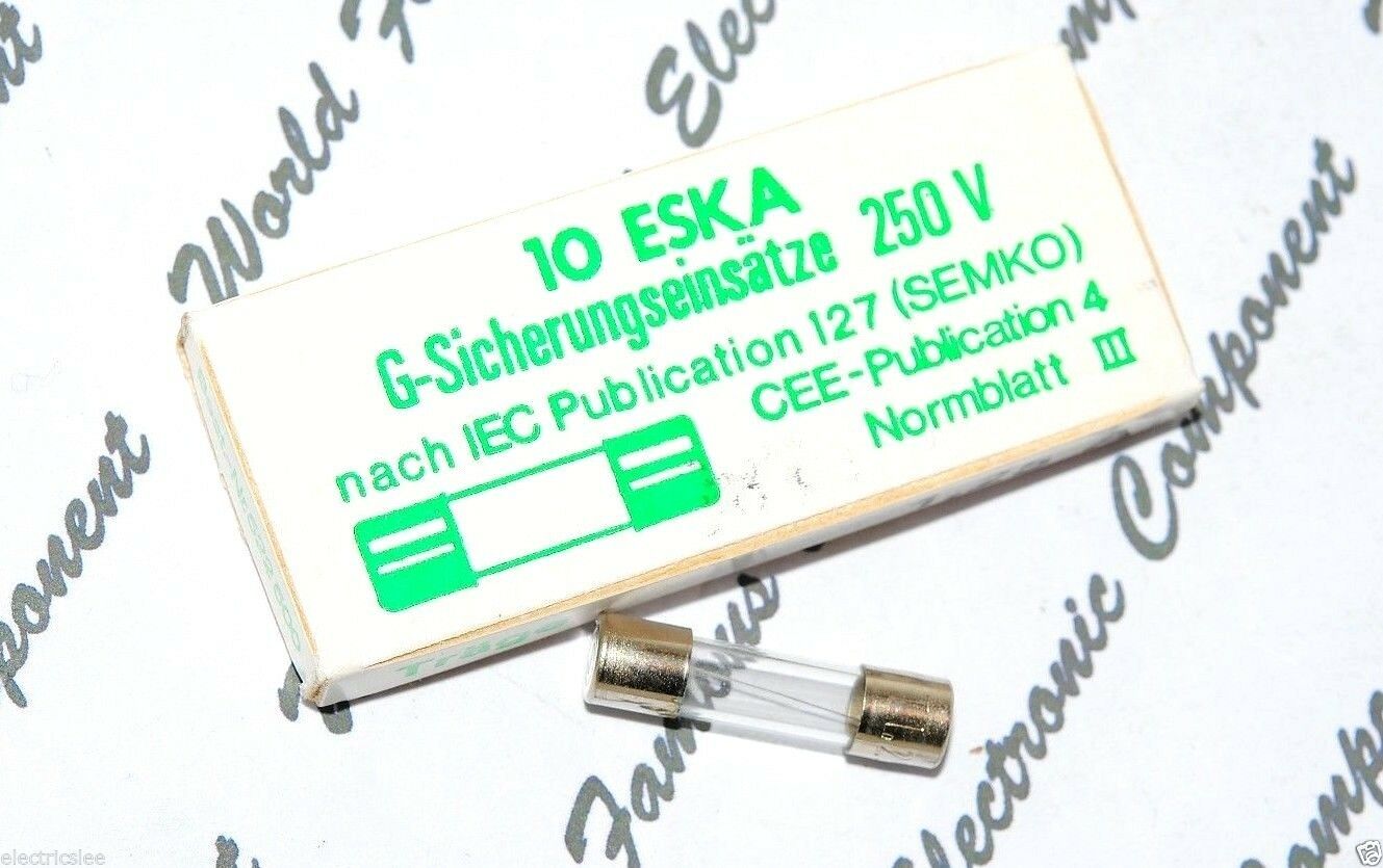 2pcs - ESKA  (T) 2.5A (2,5A) 250V 5x20mm Glass Fuse - For Audio