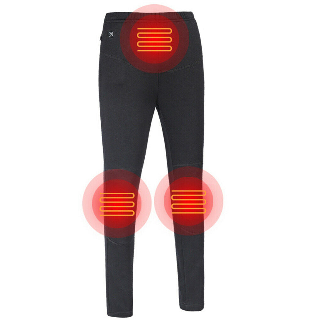 Electric Heated Pants Lady USB Insulated Heating Elastic Warm Trousers XXXL