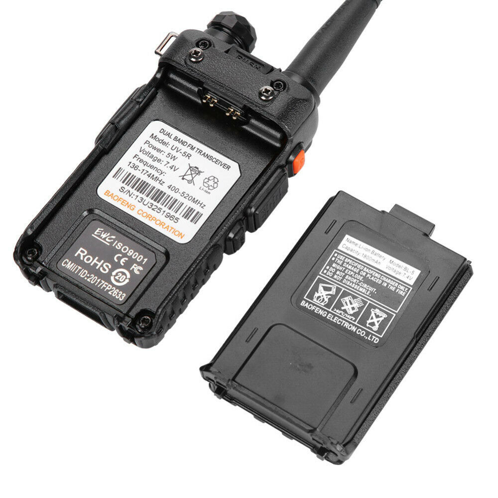 100-240V UV-5R Walkie Talkie FM Transceiver Dual-Band Two-way Radio US