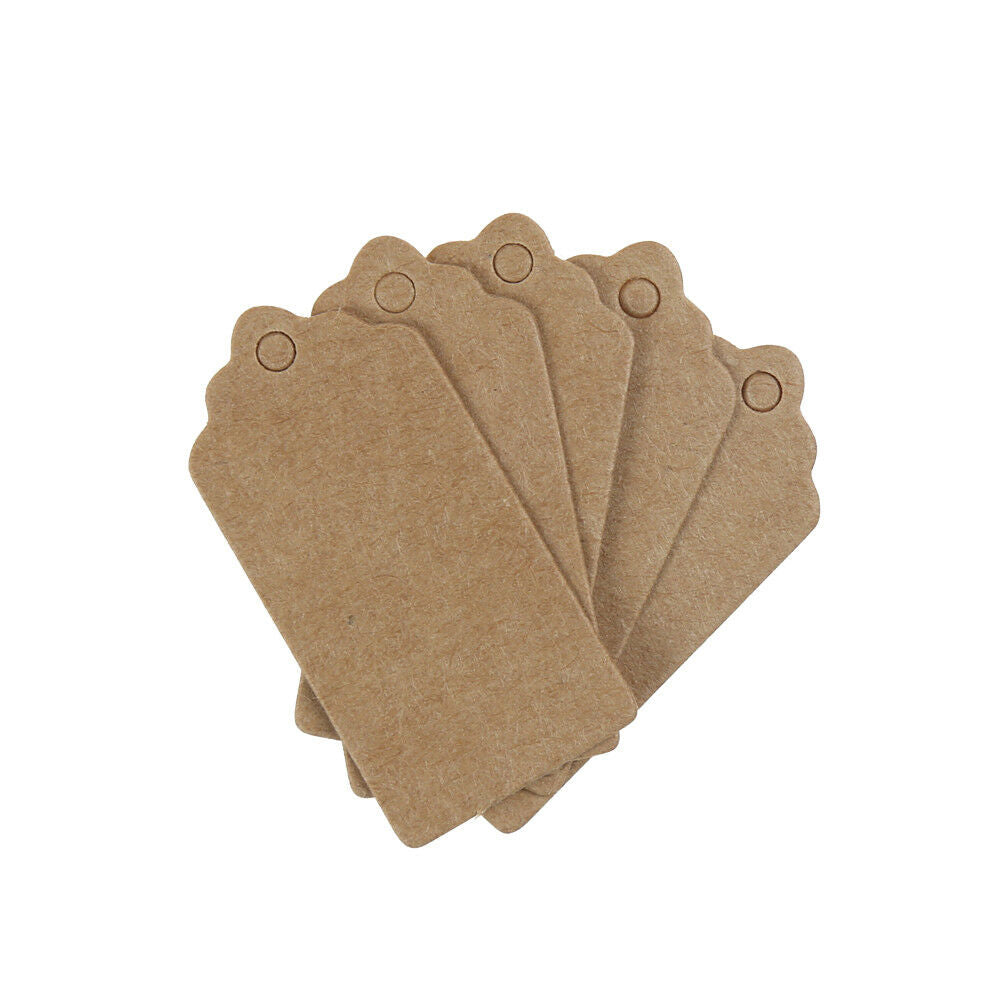 100X Kraft Paper Tags Label Luggage Wedding Birthday Christmas Party Blan.l8