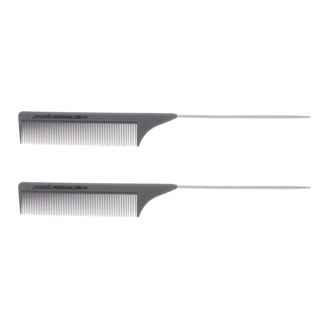 2x Pro 8.9'' Antistatic Barber Pintail Hair Combs Detangling Highlight Comb