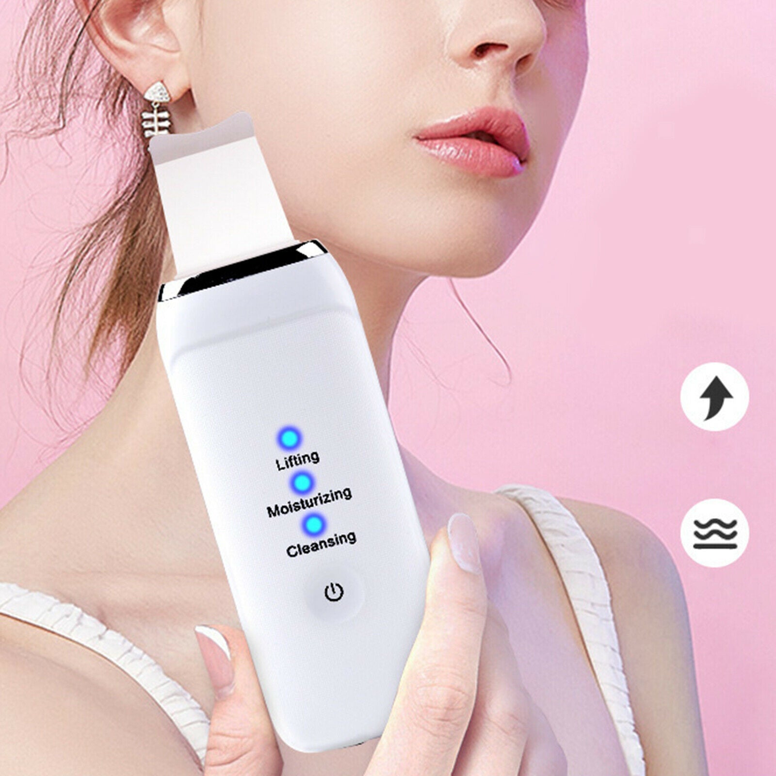 Skin Scrubber Skin Spatula Blackhead Remover with 3 Modes Rechargeable