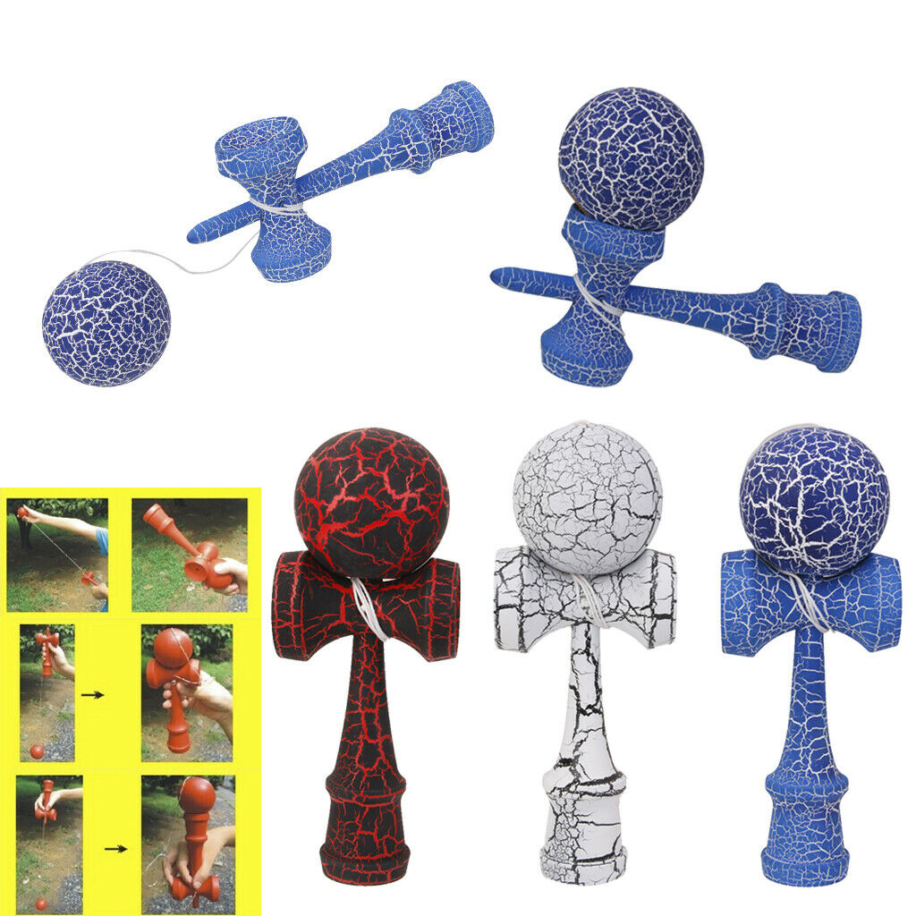 Kendama Toys Wood Crack Paint- Blue