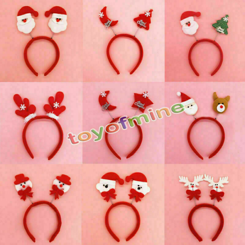 Christmas Headwear Santa Snowman Headband Headgear Xmas Gift Party Decor Random