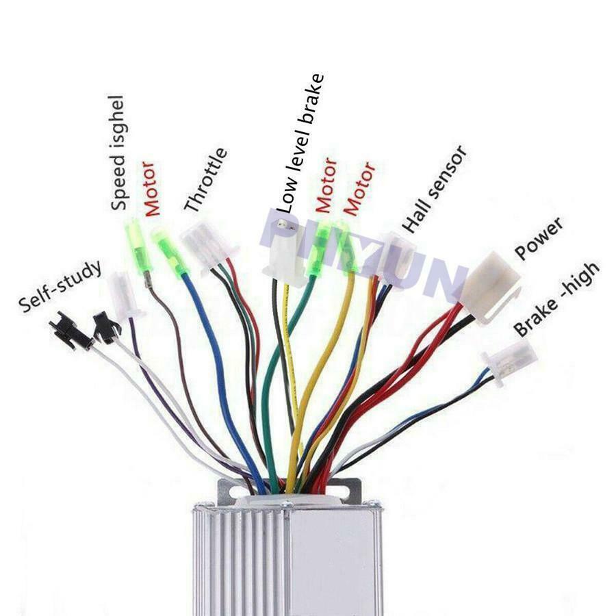 DC 36V/48V 350W Steel+Aluminium Scooter Brushless Motor Electric Bike Controller