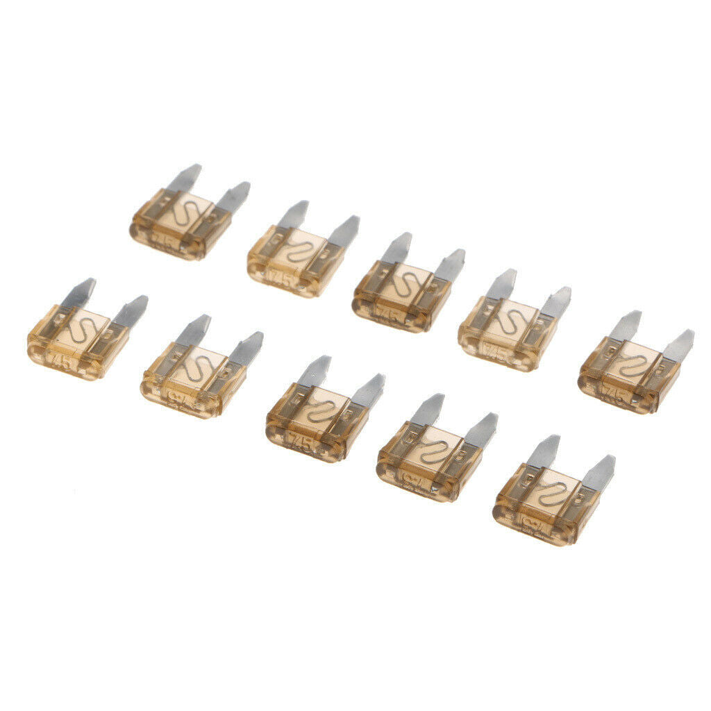 10 pieces Mini 7.5A Blade Fuse Kit brown for