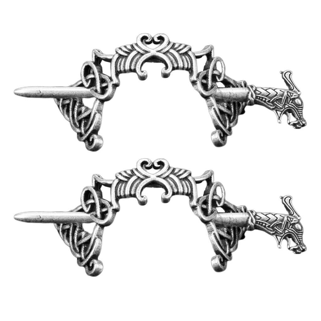 2 Pack Metal Classic Viking Hair Clips Hairpin Girl Updo Long Hair Sticks