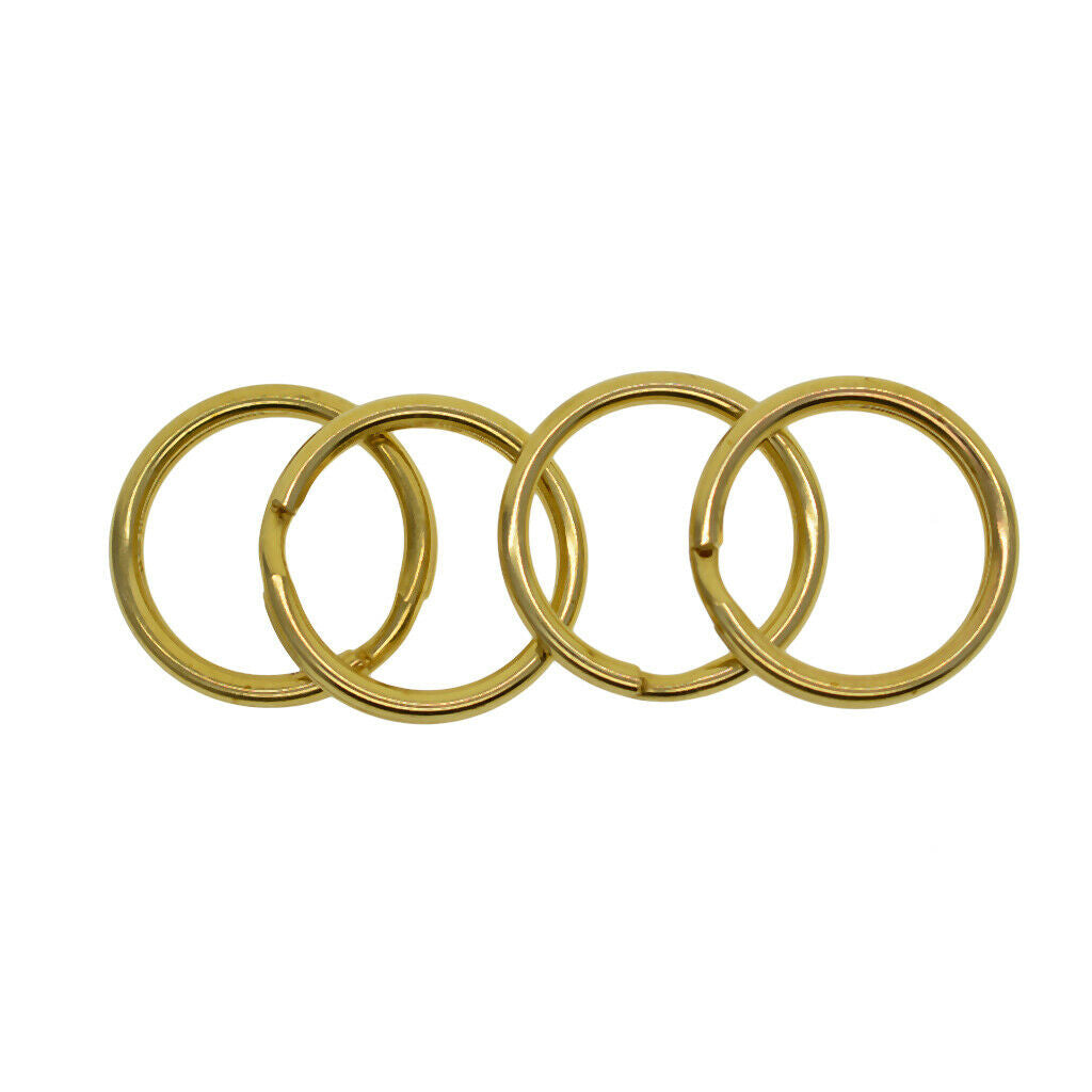 10 Pieces Round Solid Brass Split Key Ring Chain Hook Hardware Keyrings