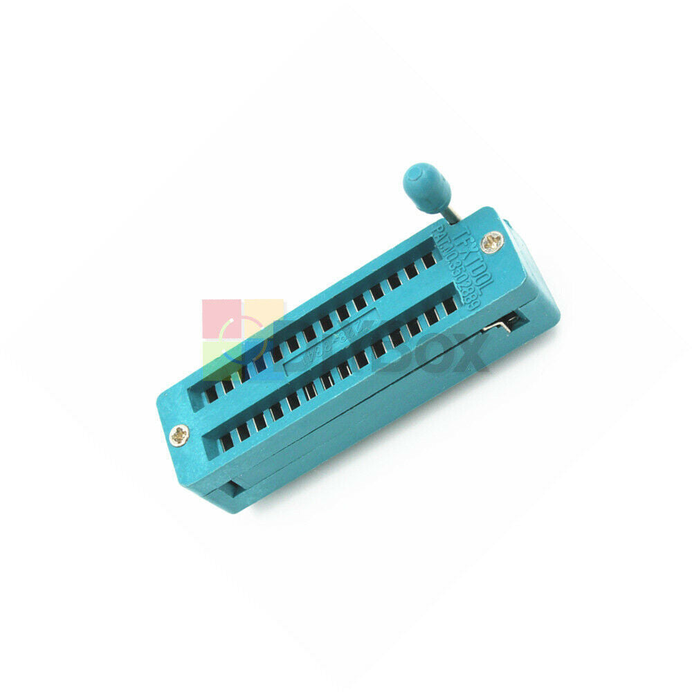 2Pcs Universal 28-Pin Narrow Body ZIF Test DIP-28 IC Socket Connector