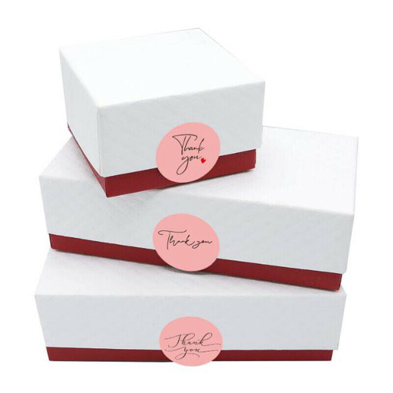 500pcs Pink Label Stickers Thank You Stickers Seal Labels Wedding Party D.l8
