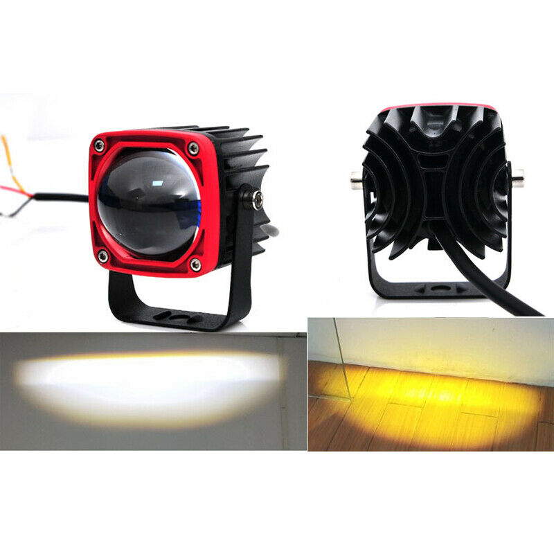1PCS 2" 30W Car SUV RV LED Square Spot Light Super Bright Yellow and White Lamp