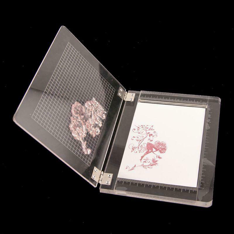 DIY Handle Seal Stamp Block for Scrapbooking Photo Album Acrylic Stamps Position
