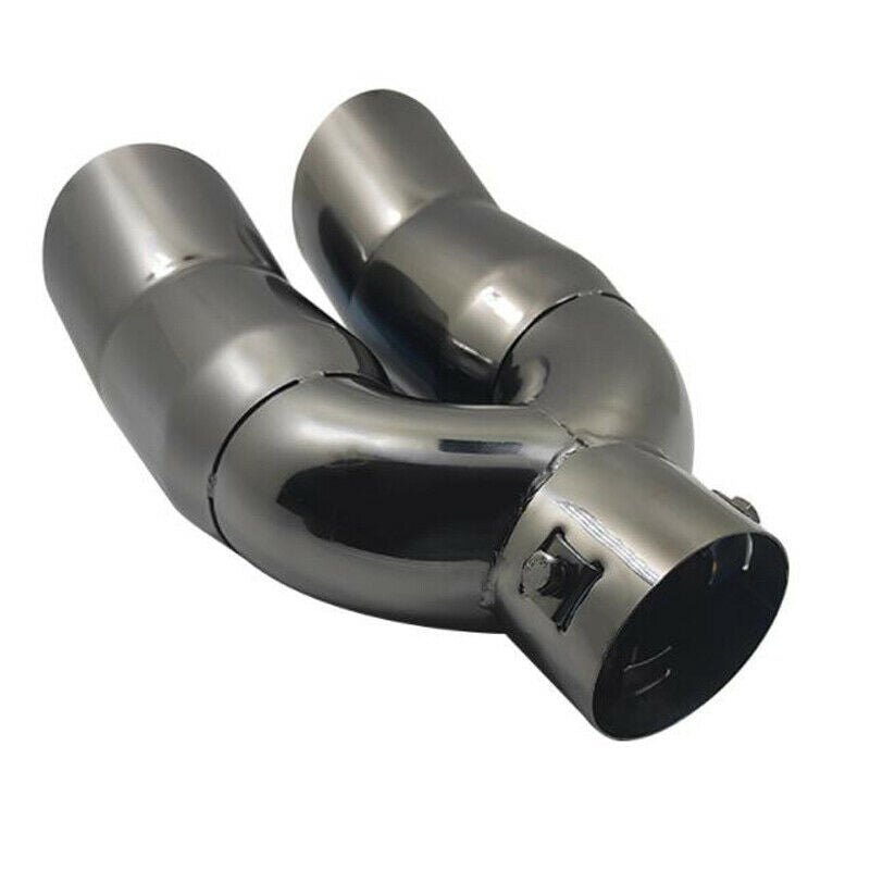 2.5" to 3" Dual Exhaust Tip 3 Inch Outlet 9.5" Length Stainless Exhaust Tailpipe