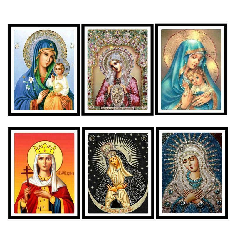 Religion DIY 5D Diamond Painting Angel Art Drill Cross Stitch Kit Home Decor Set