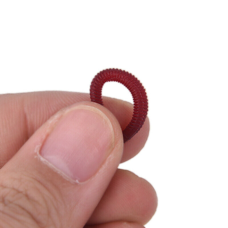 50X Soft Lure Fishing Simulation Earthworm Red Artificial Fishing L laJ Kt