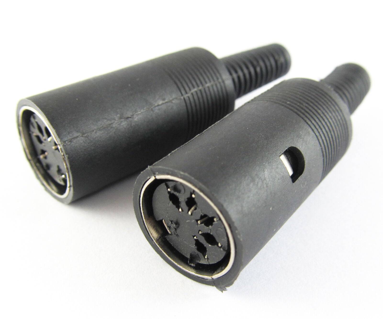 1pc 7 Pin DIN Jack Female Connector Plastic Handle NEW