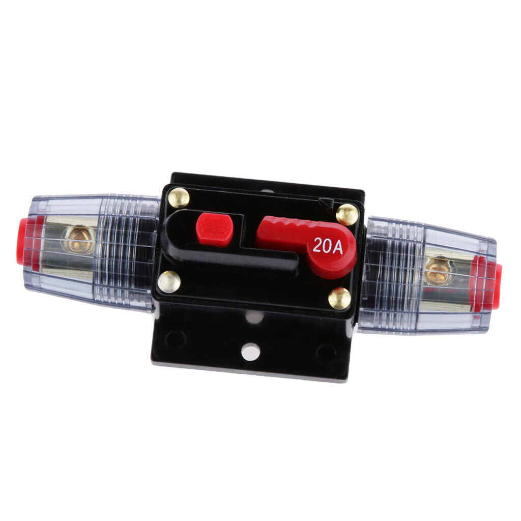 20A Manual Reset Car Auto Inline Circuit Breaker Platinum Terminal Block