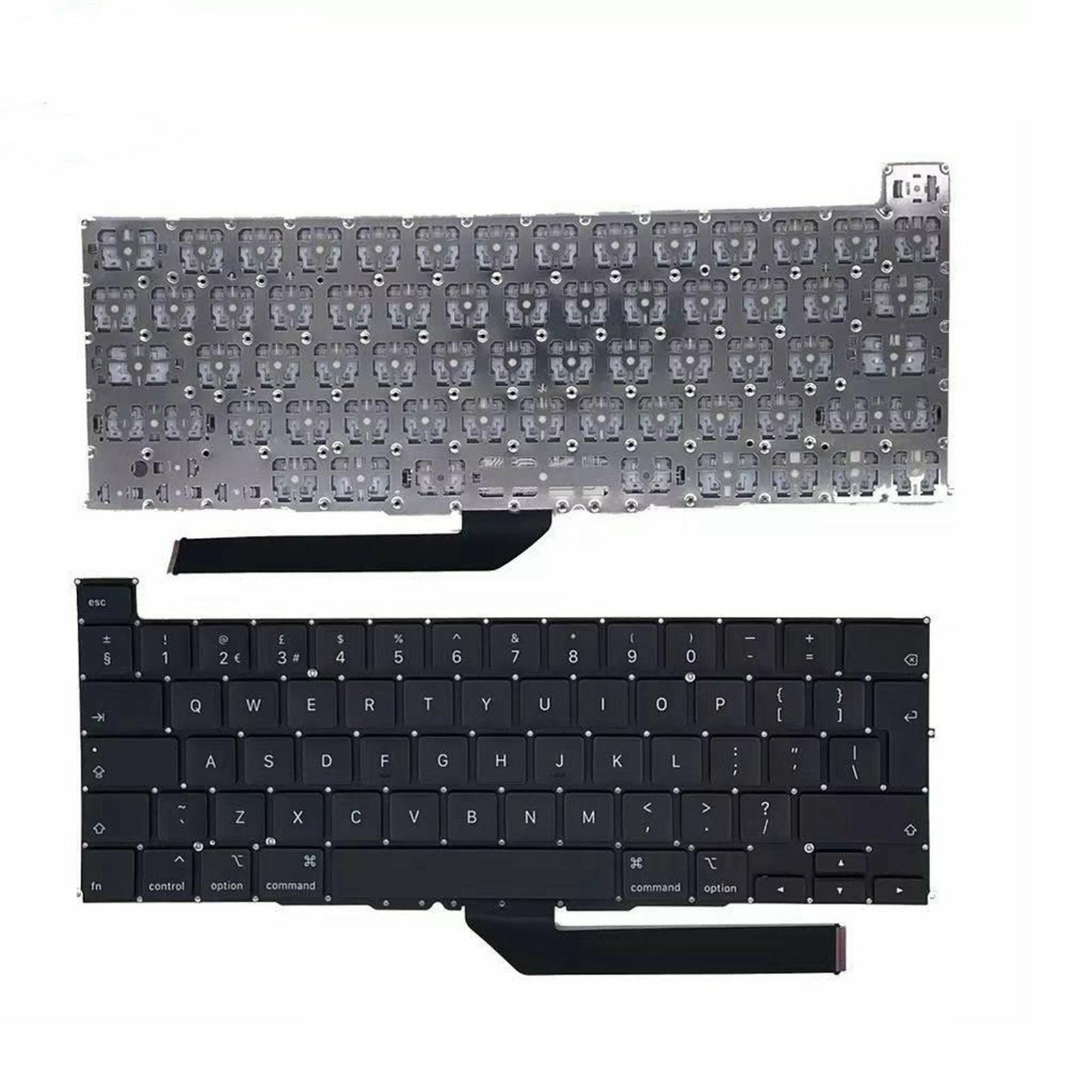 1Pcs Replacement Keyboard UK Layout For Macbook Pro A2141 16" 2020 Black