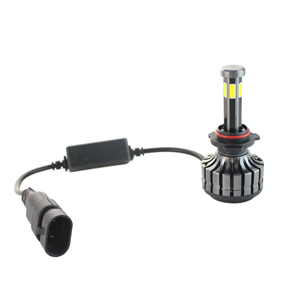 2PCs Auto HB4 9006 6-sides Led Headlights Headlamps 90W/Set 16000LM 6000K White