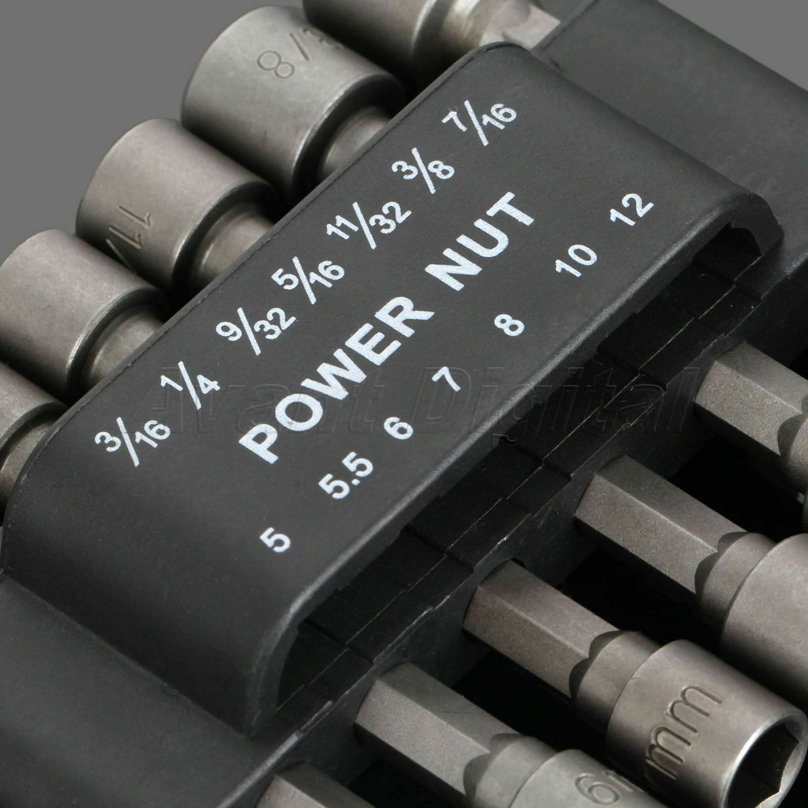 New 14Pcs Power Nut Driver Drill Bits SAE Metric Socket Wrench Screw 1/4" Shank