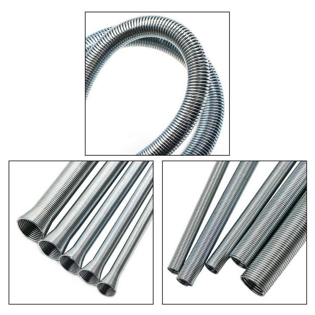 Set of 5 Spring Steel Tubing Bender Kit 1/4" 5/16" 3/8" 1/2" 5/8"