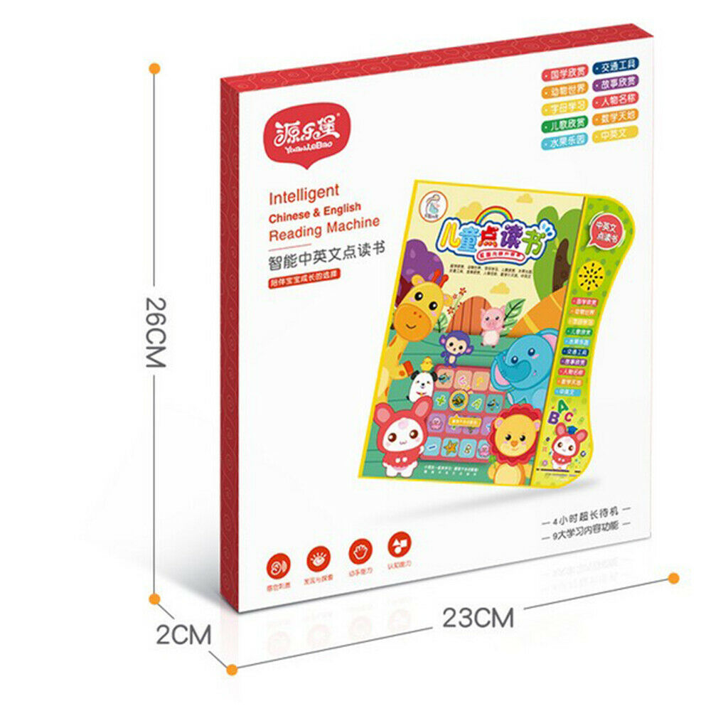 Cartoon Learning Machine Book Bilingual Reading Machine Language Sound Toys for