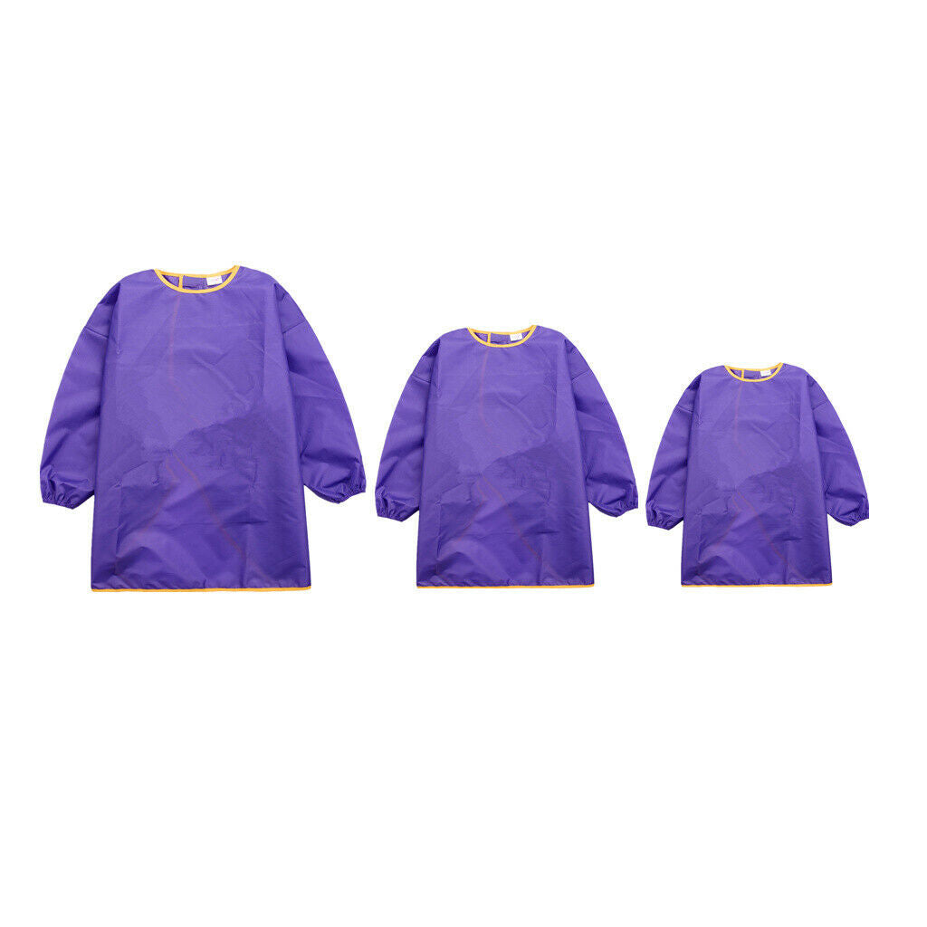 3pcs Kids Waterproof Aprons Long-sleeve Smock Cooking Painting Art Craft Toddler