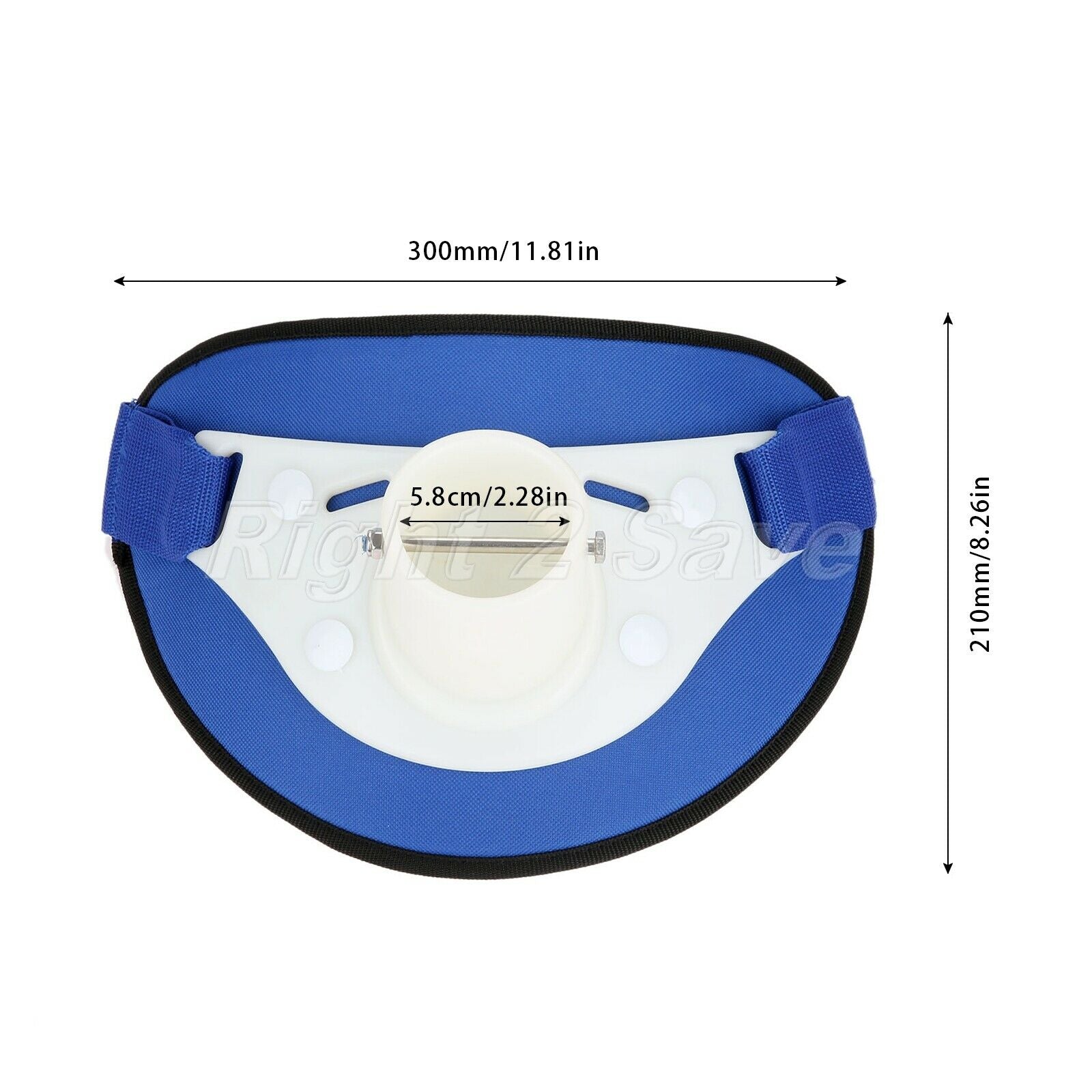 Blue and White Fishing Fighting Belt Outdoor Boat Fishing Holder Equip 1pc New