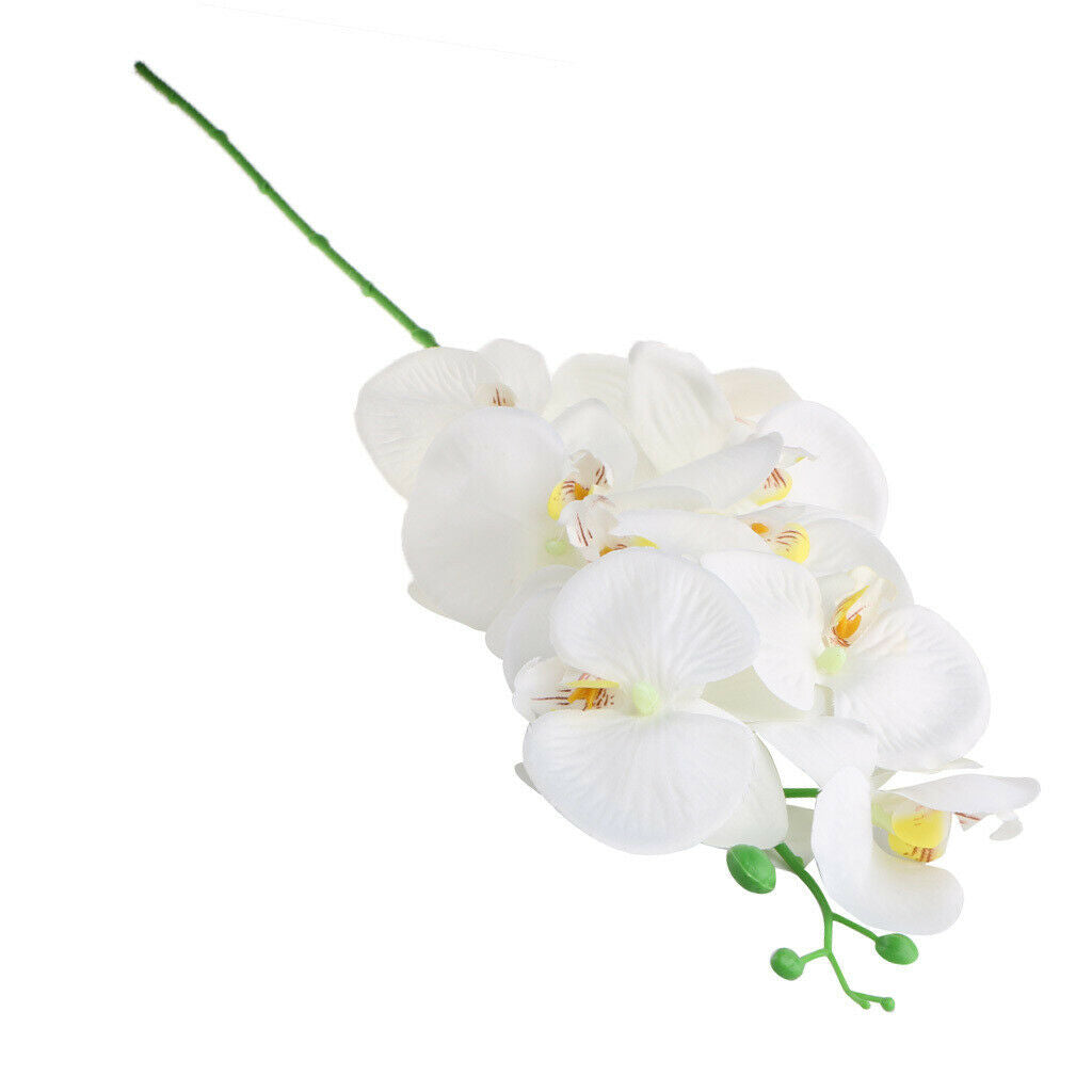 Artificial Butterfly Orchid Flower Bouquet Phalaenopsis Wedding Decor White
