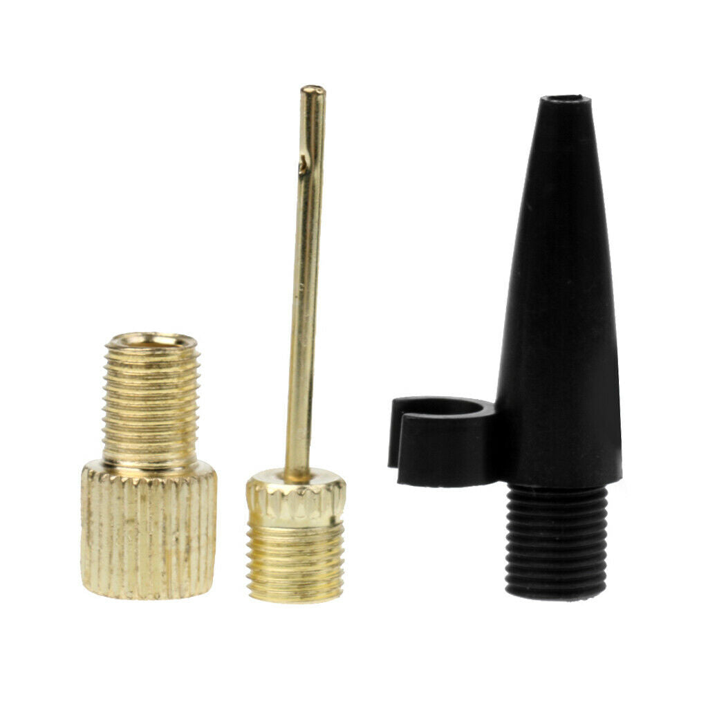 3 Pcs Bike Football Soccer Ball Needle Inflator Pump Presta Valve Adapter