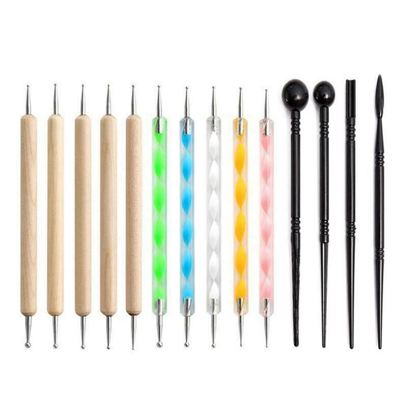14Pcs Polymer Clay Modeling Sculpting Tools Set Dotting Pen Pottery Indentation