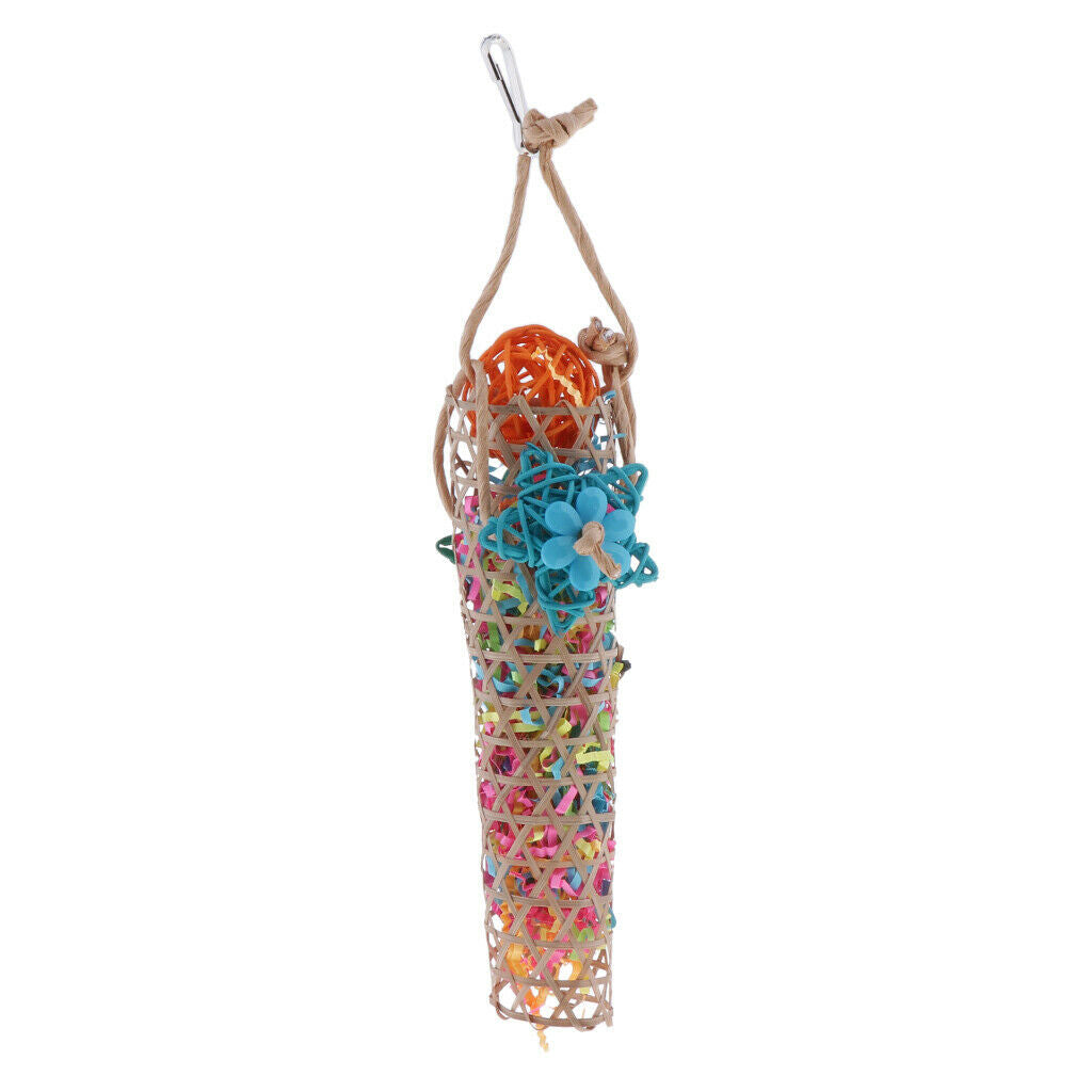 2x Parrots Chew Forgaing Toys w/ Bell For Bird Macaws Cockatoo Birds Macaws