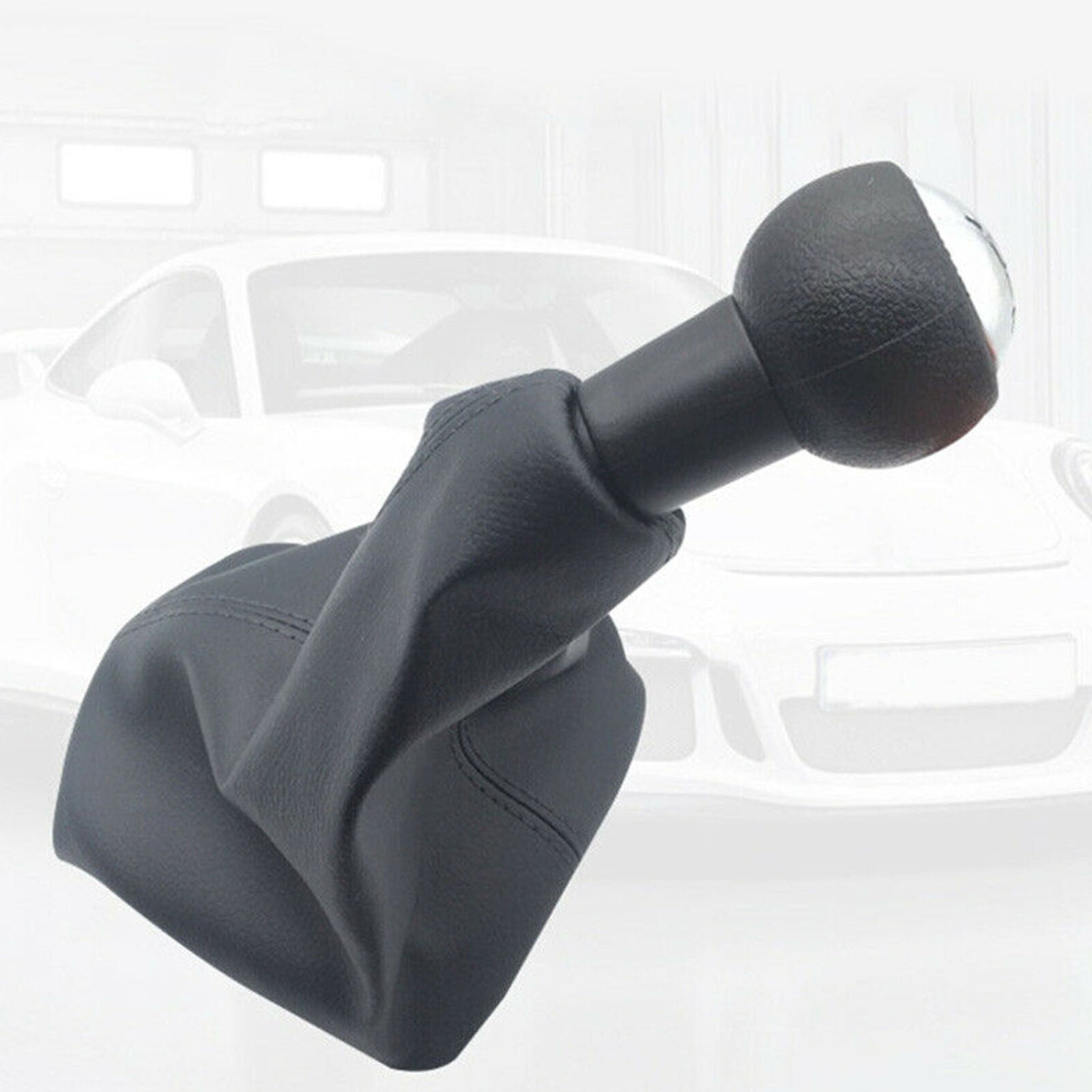 Car 5 Speed Gear Stick Shift Knob with Anti-dust Gaiter Cover for Peugeot 307