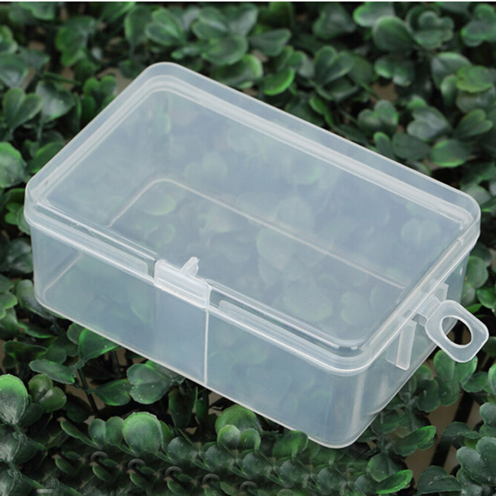 Plastic Transparent Storage Box Collection Container Case Part Box With Ho.l8
