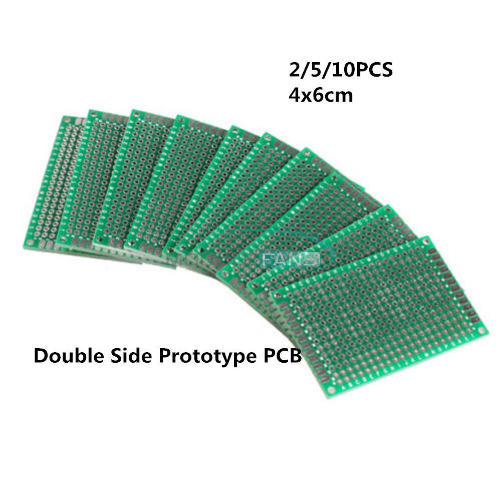2PCS Prototype PCB Double Side Bread board Tinned Universal 4x6 cm 40x60 mm FR4