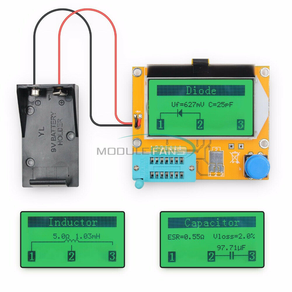 Transistor Tester LCR-T4 LCD Display M328 Diode Triode Capacitance ESR MOS